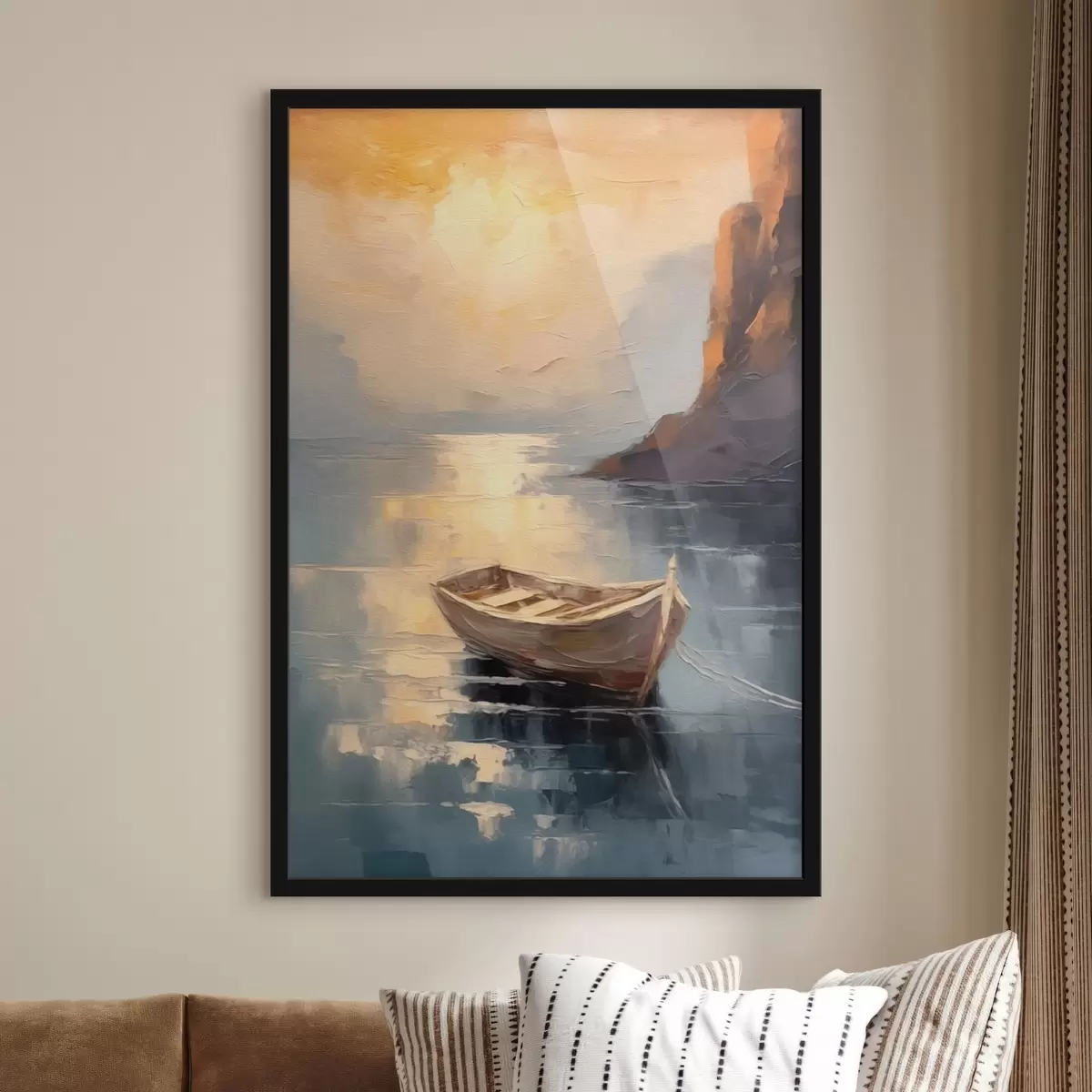 Poster Boot und Küste f42309