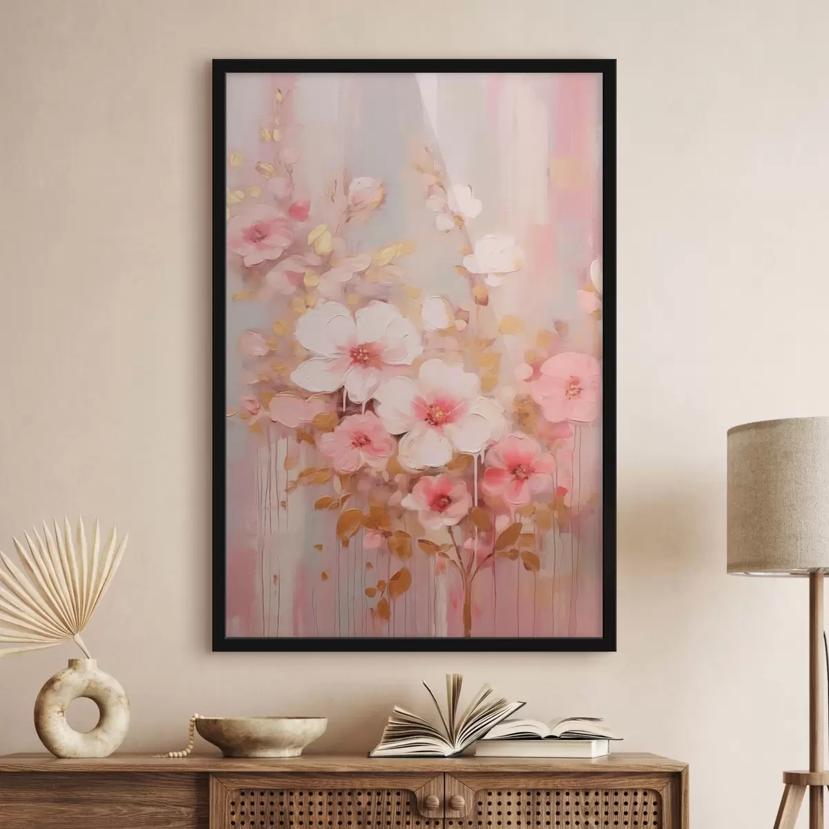 Poster Schöne rosa Blumen f42315
