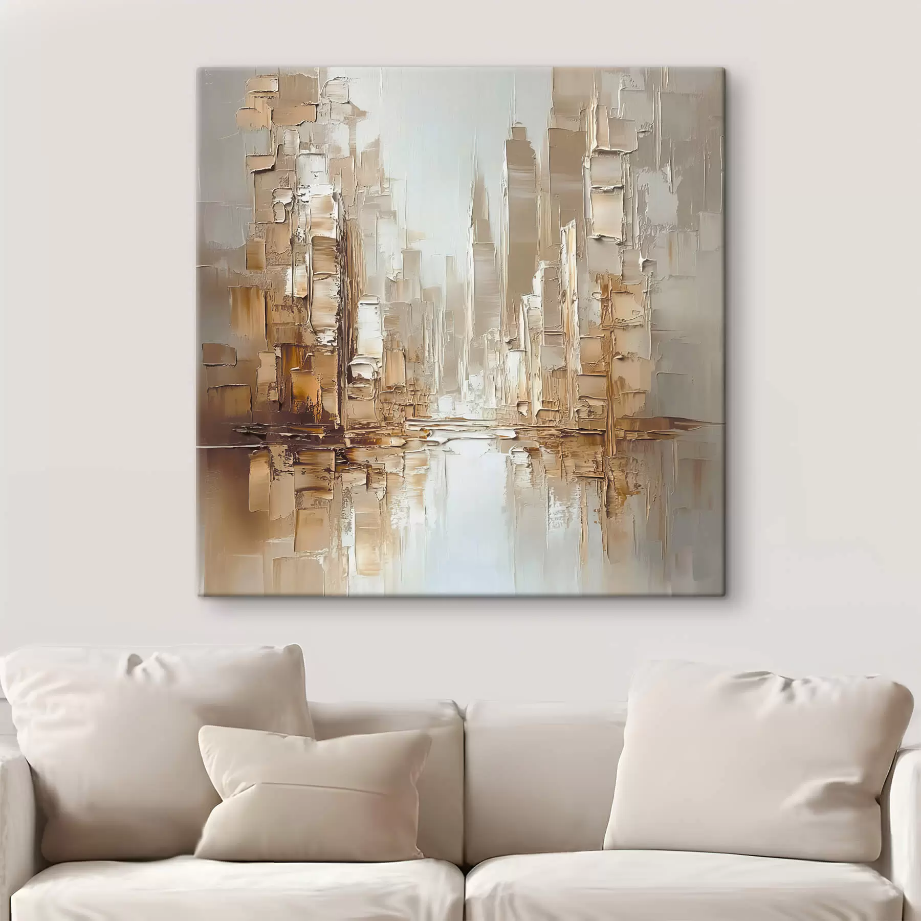 Wandbilder Abstraktion mit nachgeahmten Pinselstrichen s42132