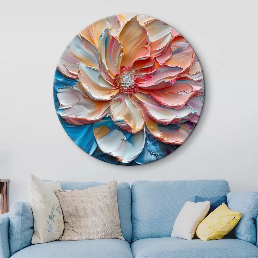 Wandbilder Bunte Blütenblätter mit kräftigen Pinselstrichen r41005