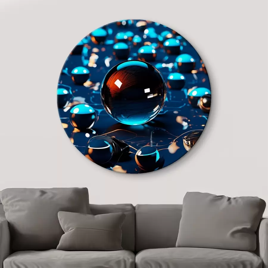 Wandbilder Schwarze Kugeln r41030