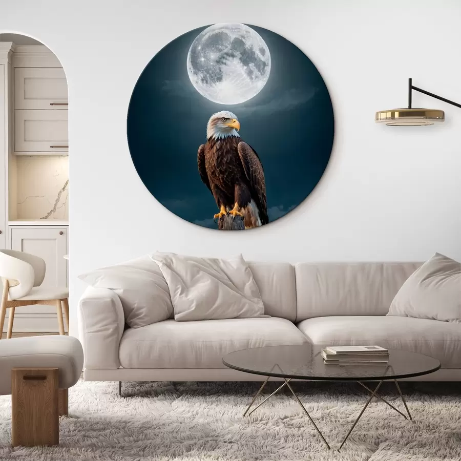 Wandbilder Adler vor dem Hintergrund des Mondes r41043