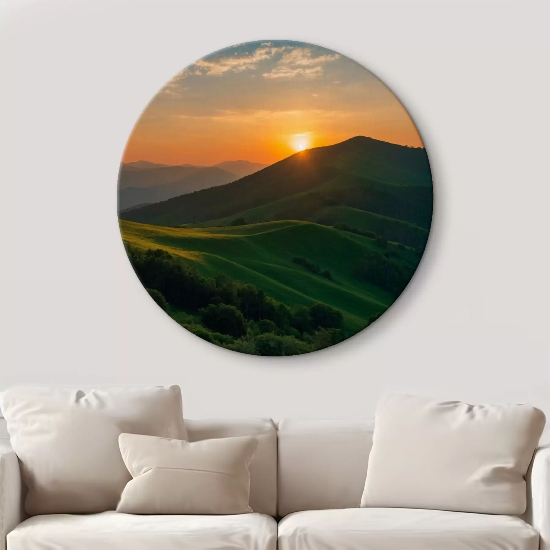 Wandbilder Blick von oben bei Sonnenuntergang r41045