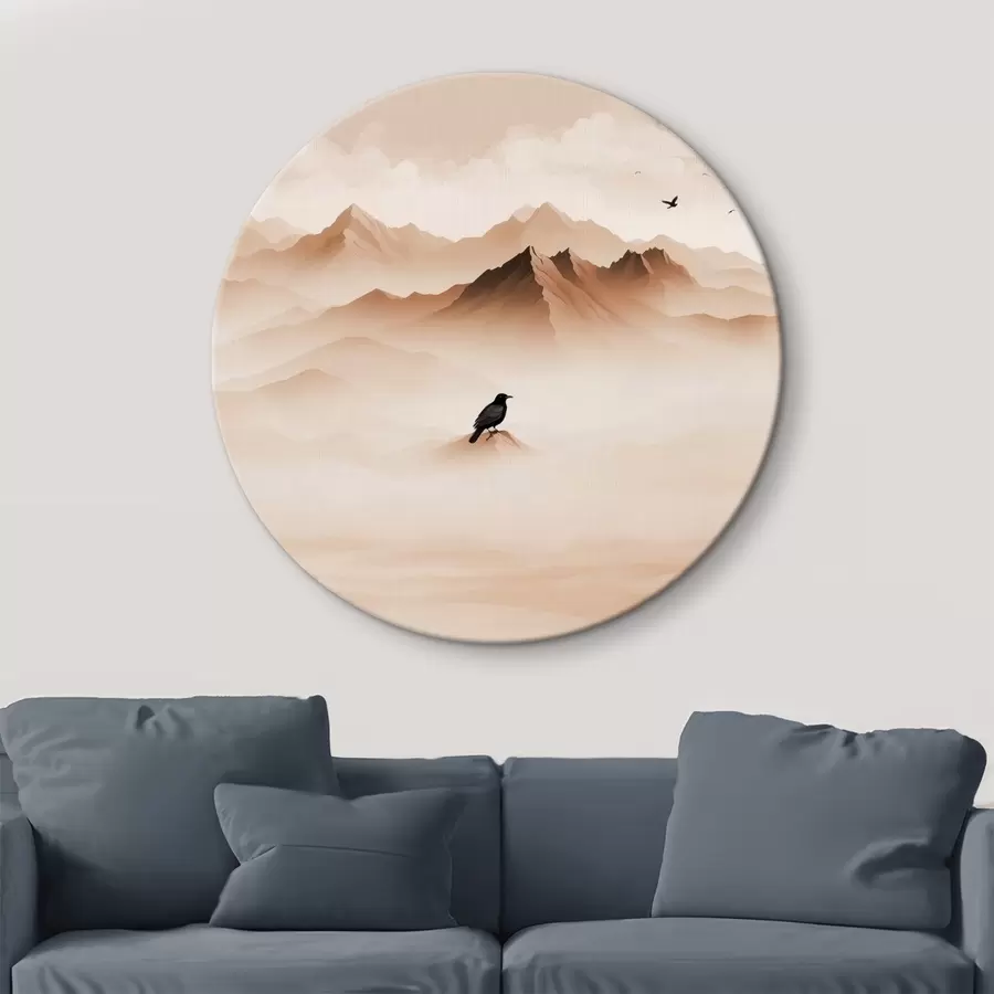 Wandbilder Berge im Nebel in Vektorgrafik r41295