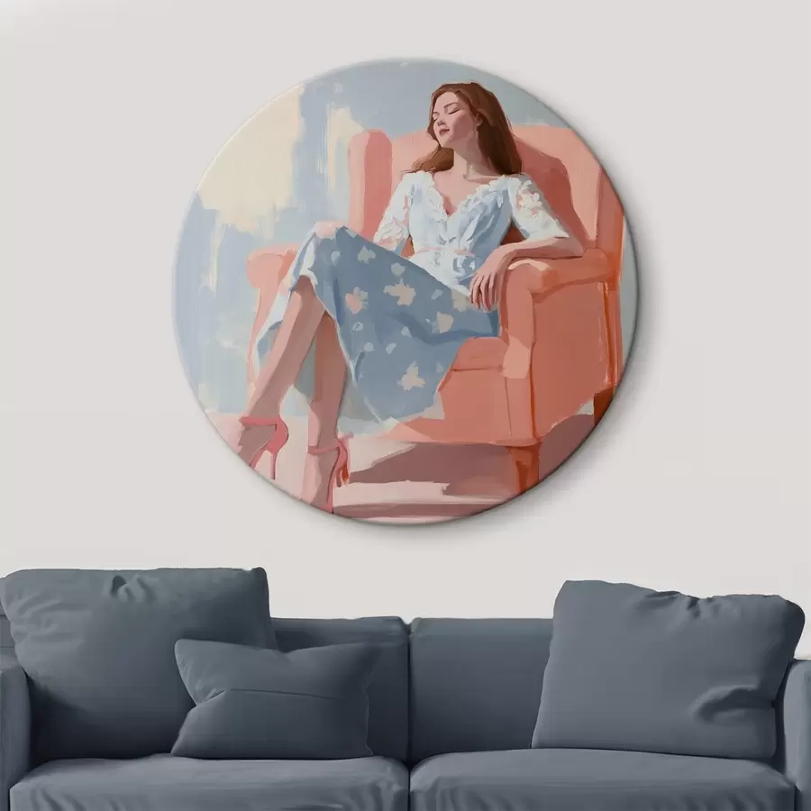 Wandbilder Mädchen auf einem Stuhl r41335