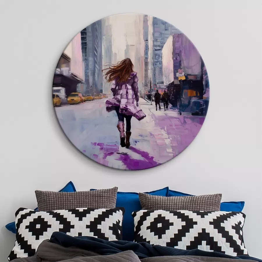 Wandbilder Mädchen im lila Mantel r41345