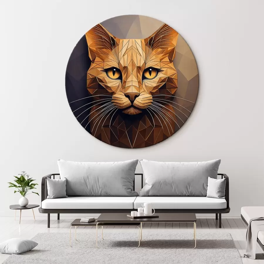 Wandbilder katze aus geometrischen Formen r41409