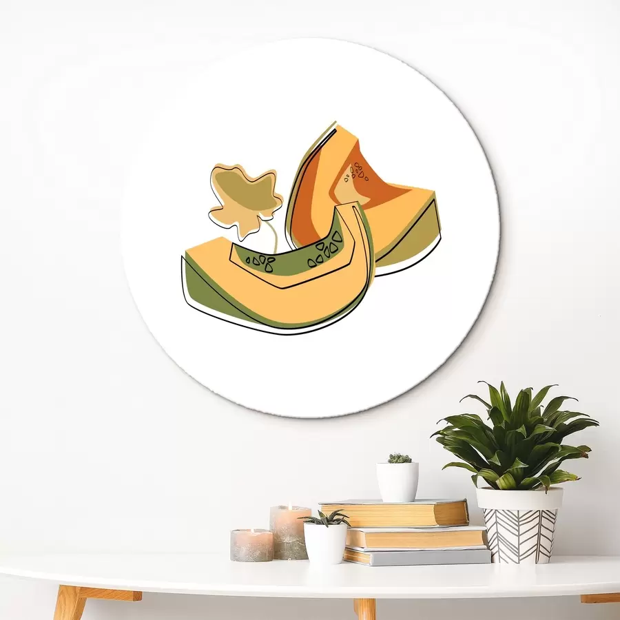Wandbilder Lineare Zeichnung einer Melone, Abstraktion r41466