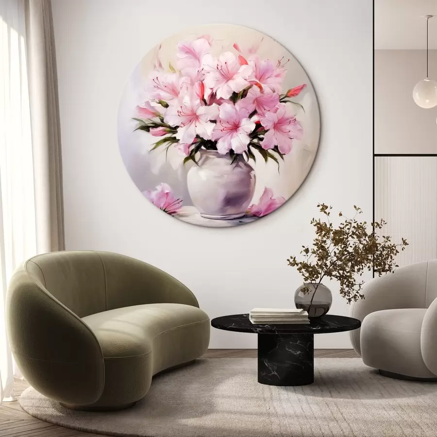 Wandbilder Rosa Hibiskus im Topf r41472