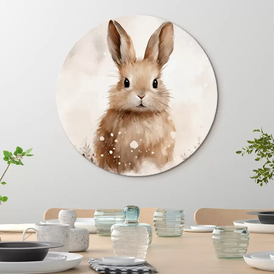 Wandbilder Hase im Schnee Aquarell r41473