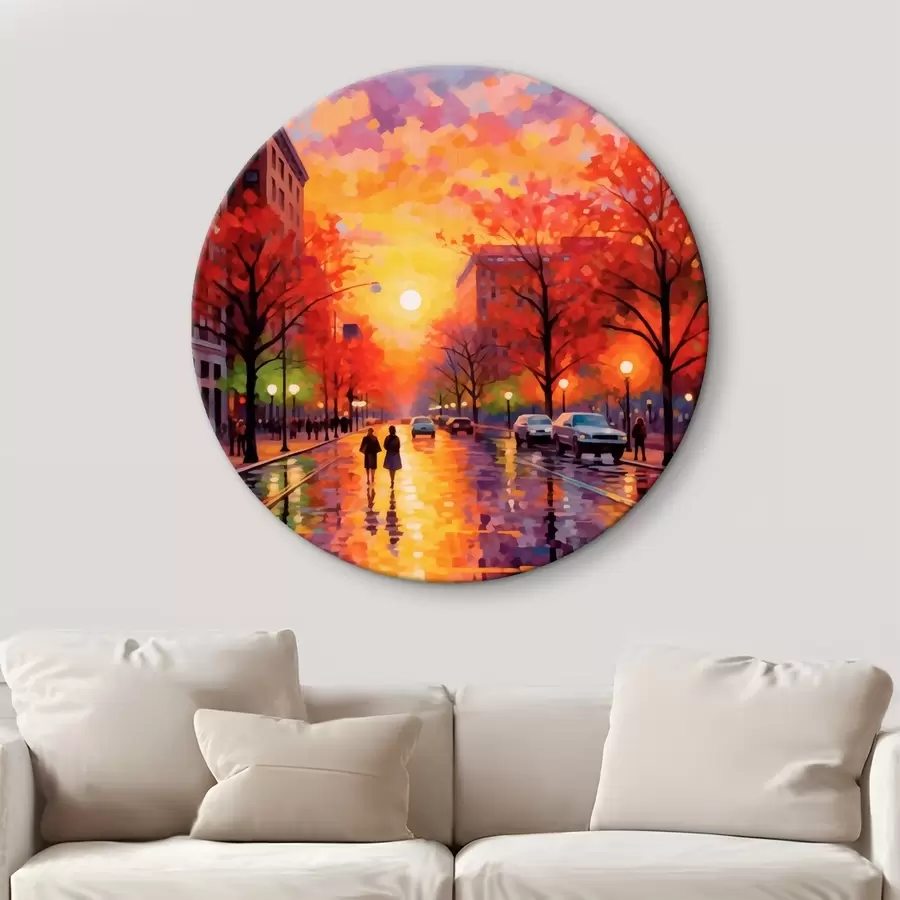 Wandbilder Herbstabend in der Stadt r41499