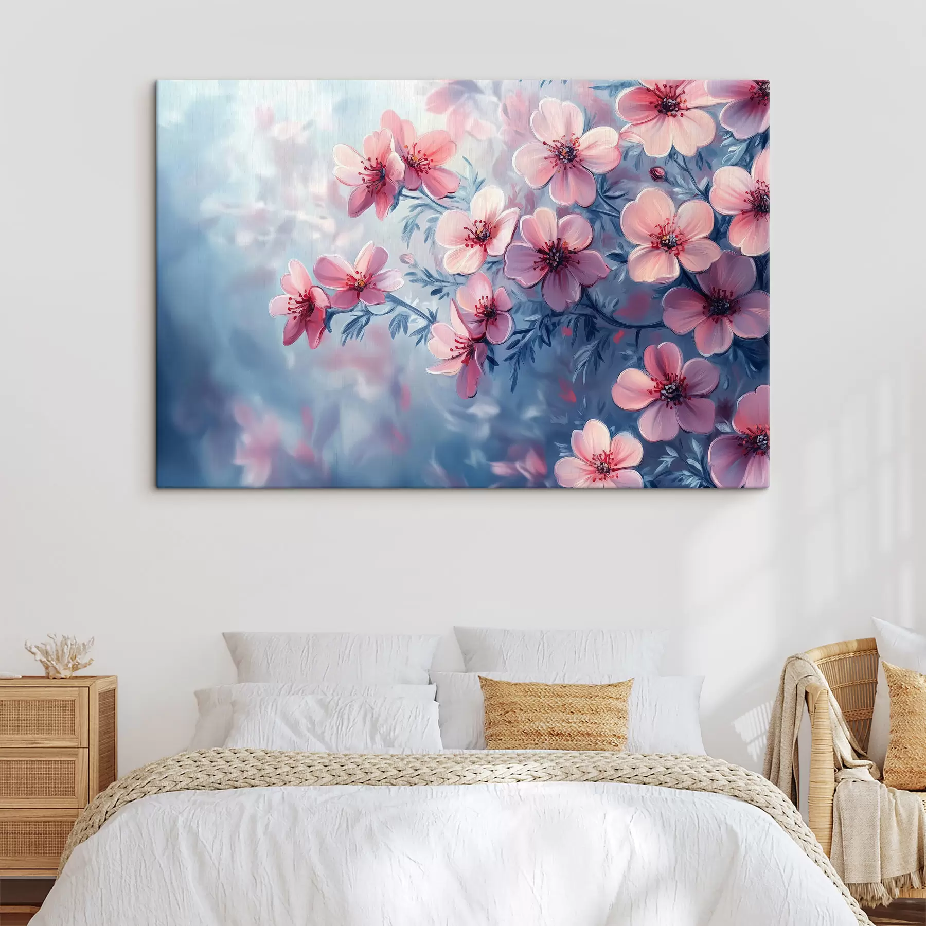 Wandbilder Zartrosa Blüten s42322