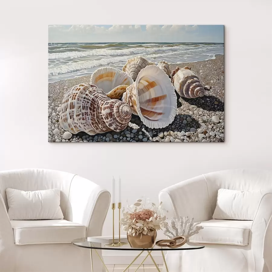 Wandbilder Muschel am Meeresstrand s42333