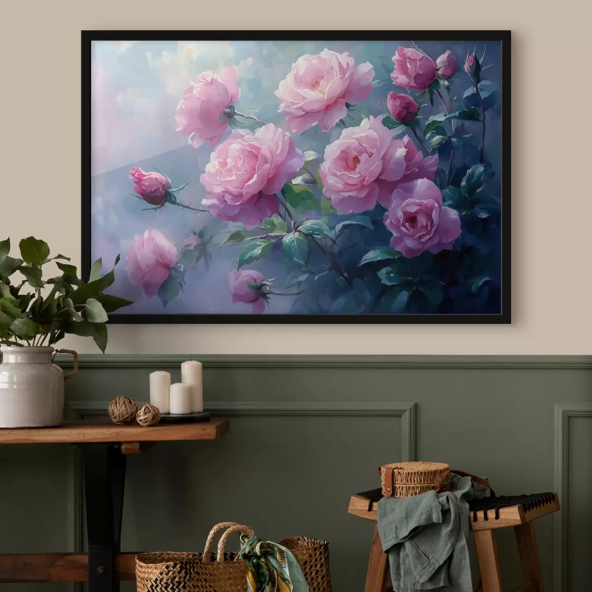 Poster Große rosa Blüten f42323