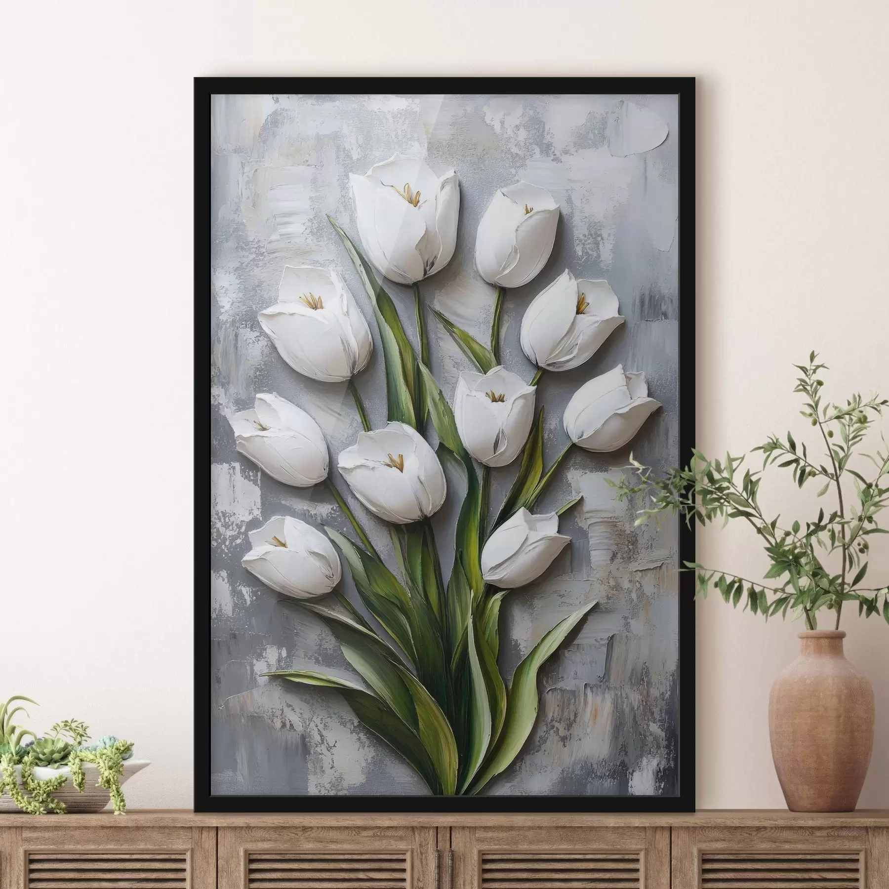 Fototapete Blumen, Tulpenstrauß, Imitation Modellierung f42176