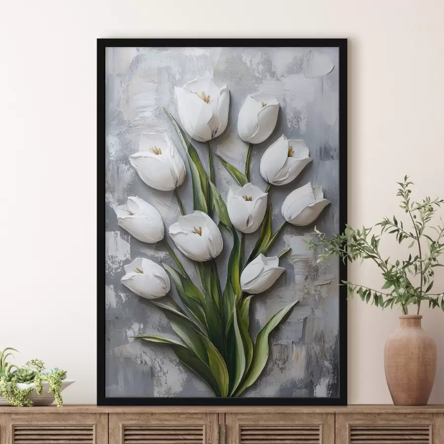 Fototapete Blumen, Tulpenstrauß, Imitation Modellierung f42176