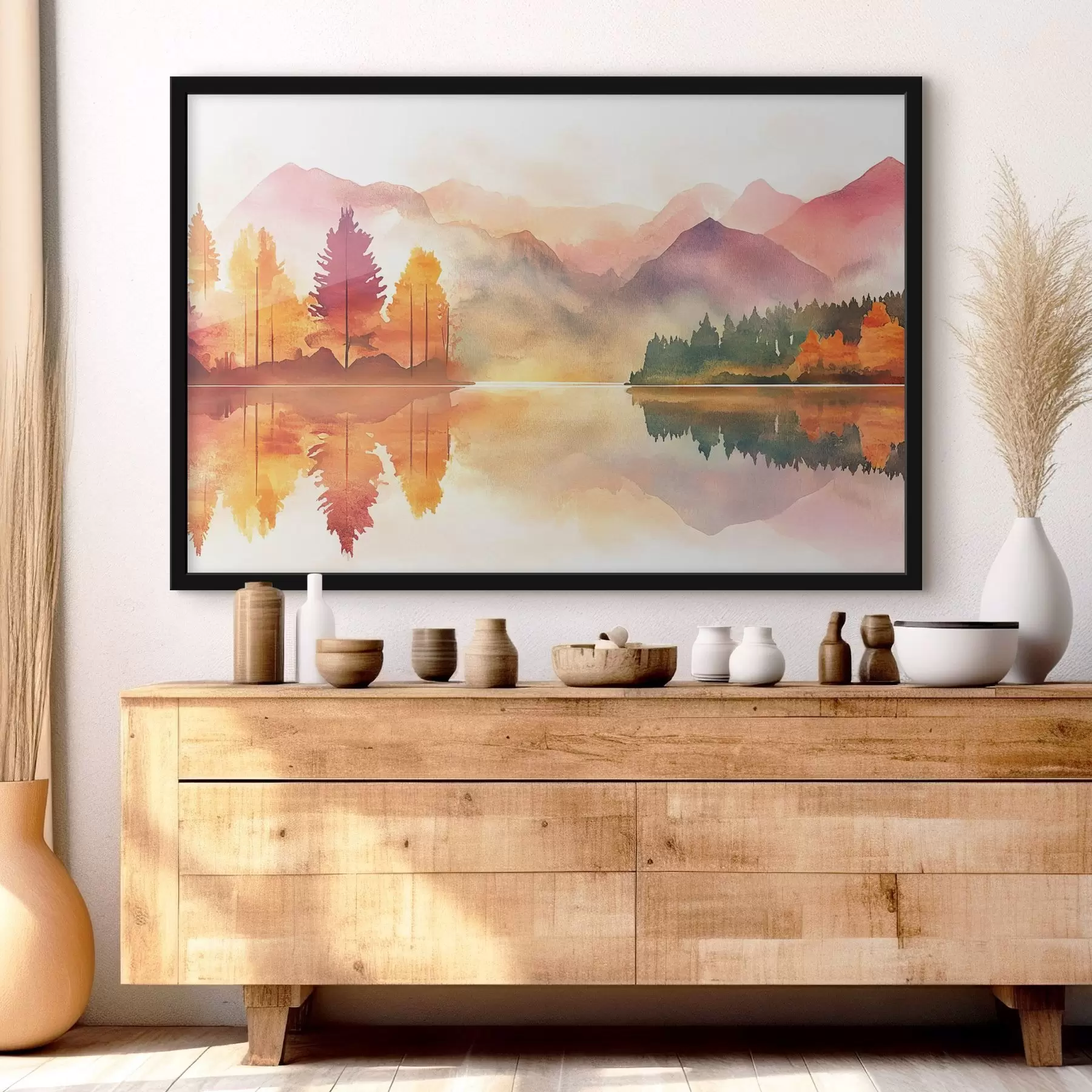 Wandbilder Berge im Aquarellstil f42183