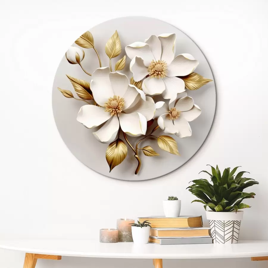 Wandbilder Große Blumen auf hellem Hintergrund r42175