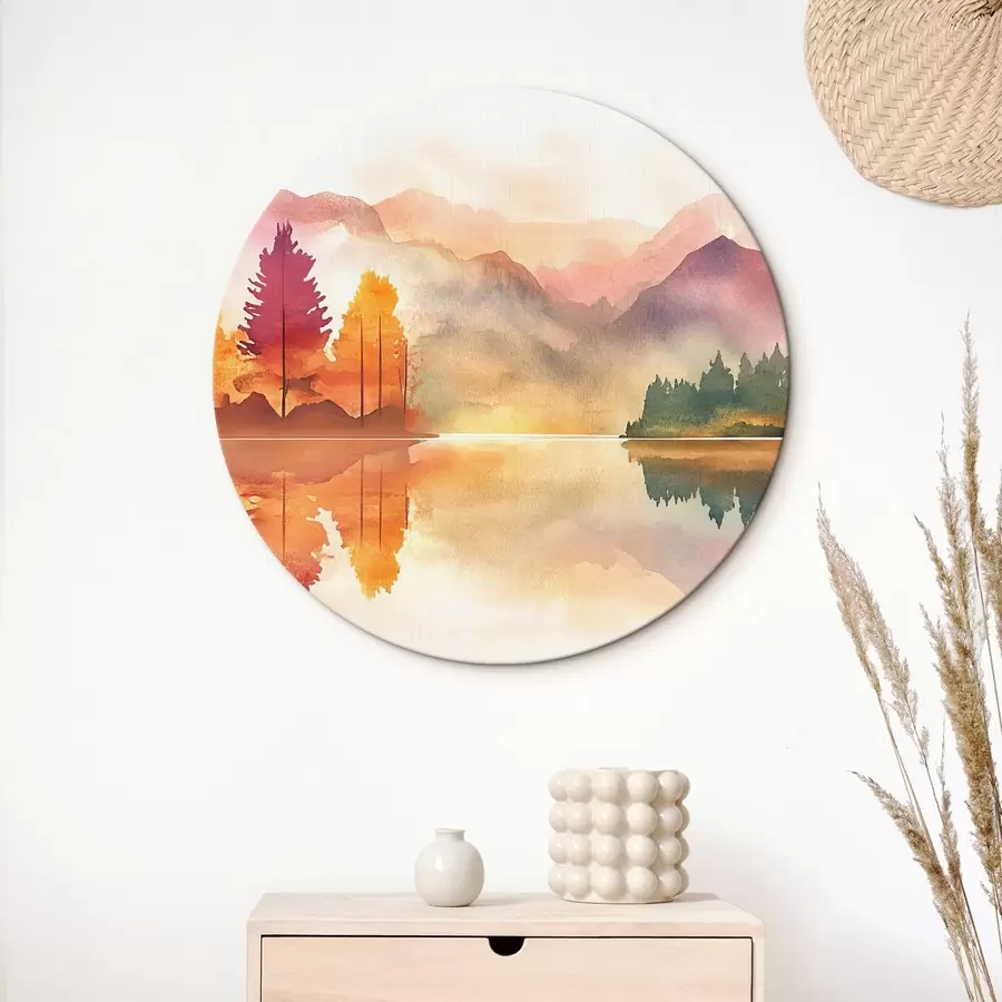 Wandbilder Berge im Aquarellstil r42183