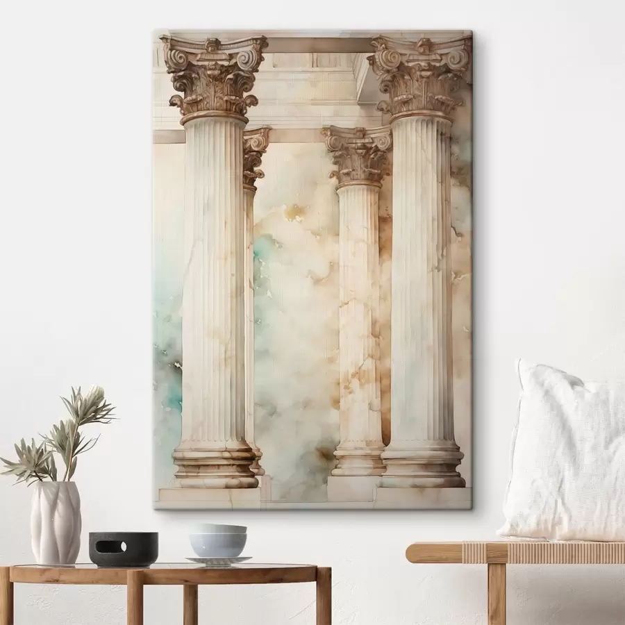 Wandbilder Antike Säulen Nachahmung Aquarell s42363