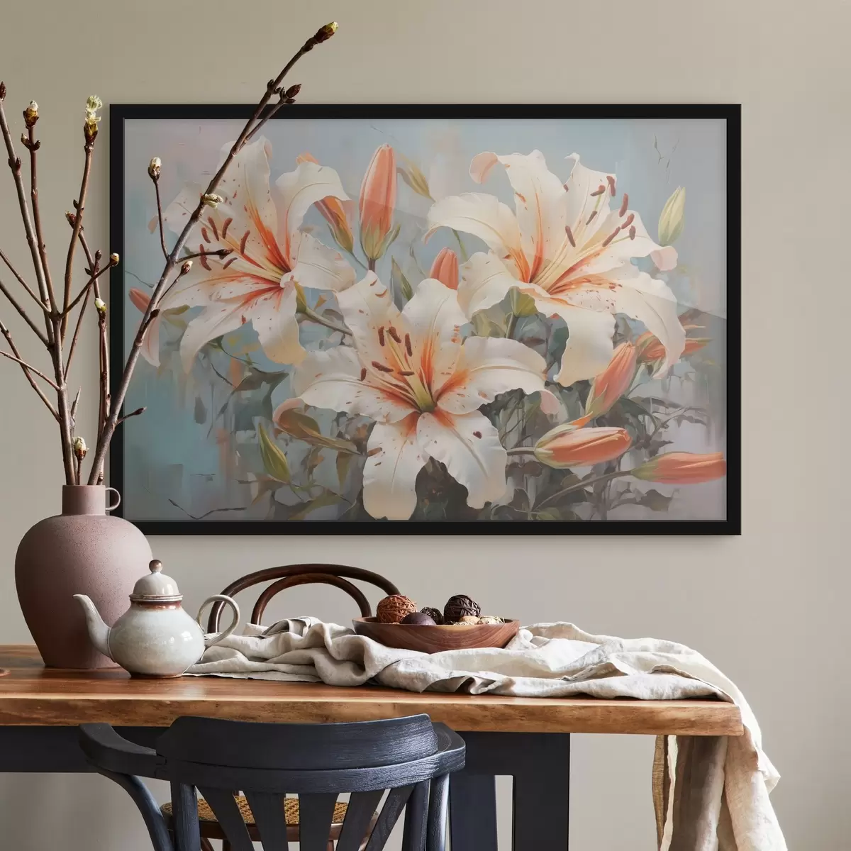 Poster Wildlilien große Nachahmung Gemälde f42367