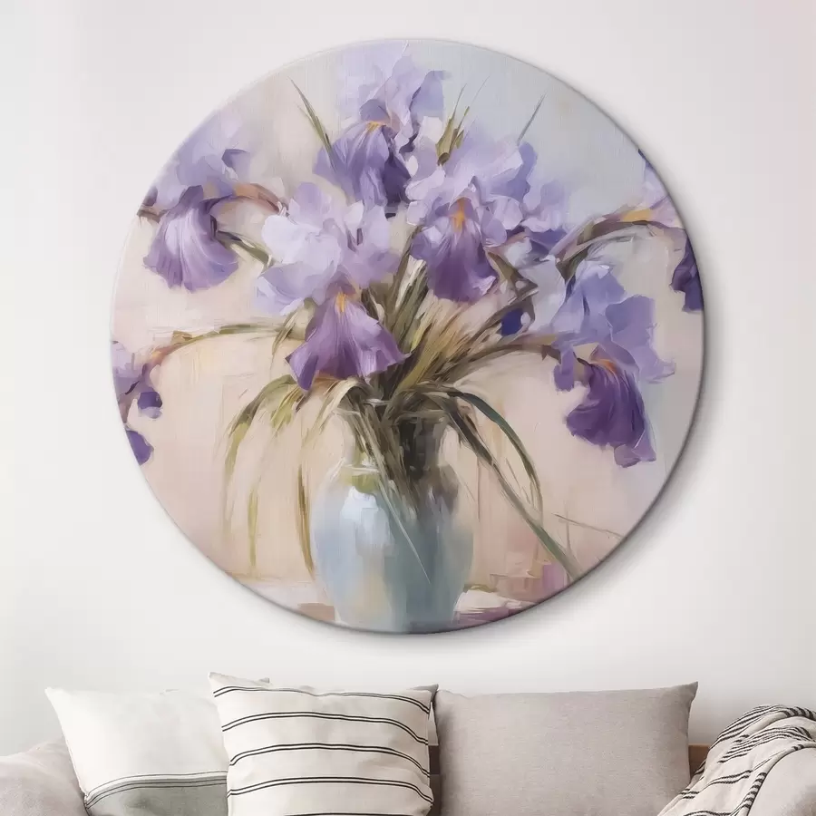 Wandbilder Schwertlilien in einer Vase Nachahmung der Malerei r42357