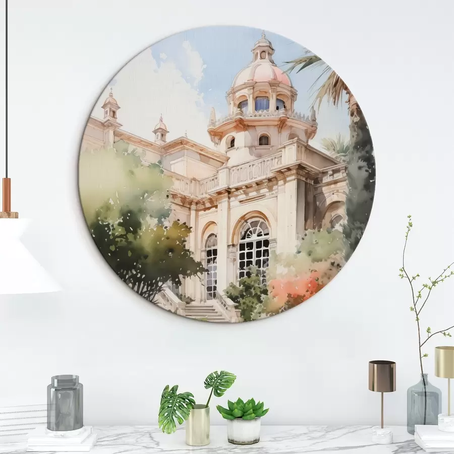 Wandbilder Garten in der Nähe des Hauses Nachahmung Aquarell r42362