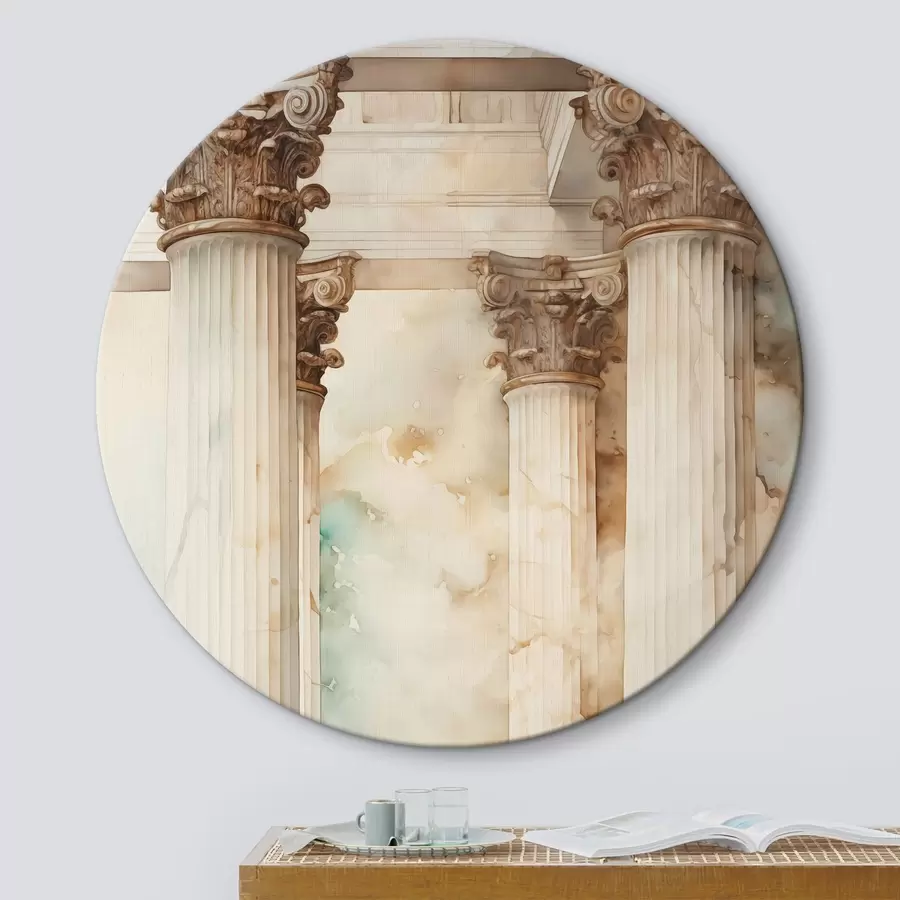 Wandbilder Antike Säulen Nachahmung Aquarell r42363