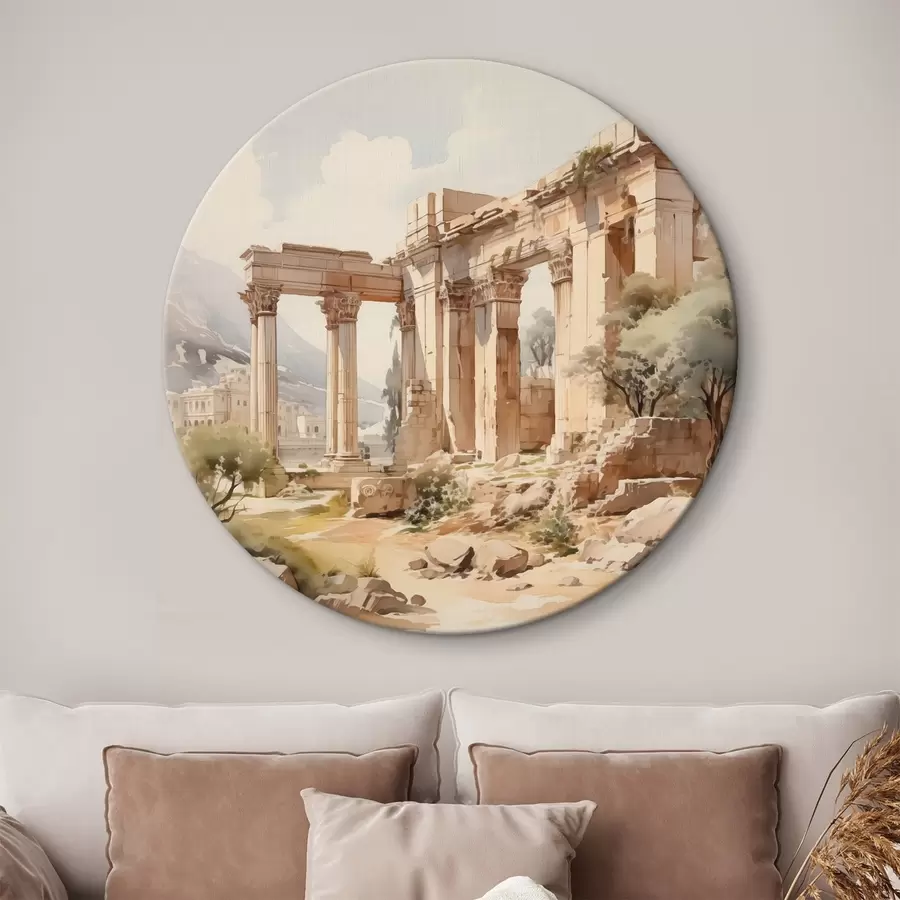 Wandbilder Antike Ruinen Nachahmung Aquarell r42366