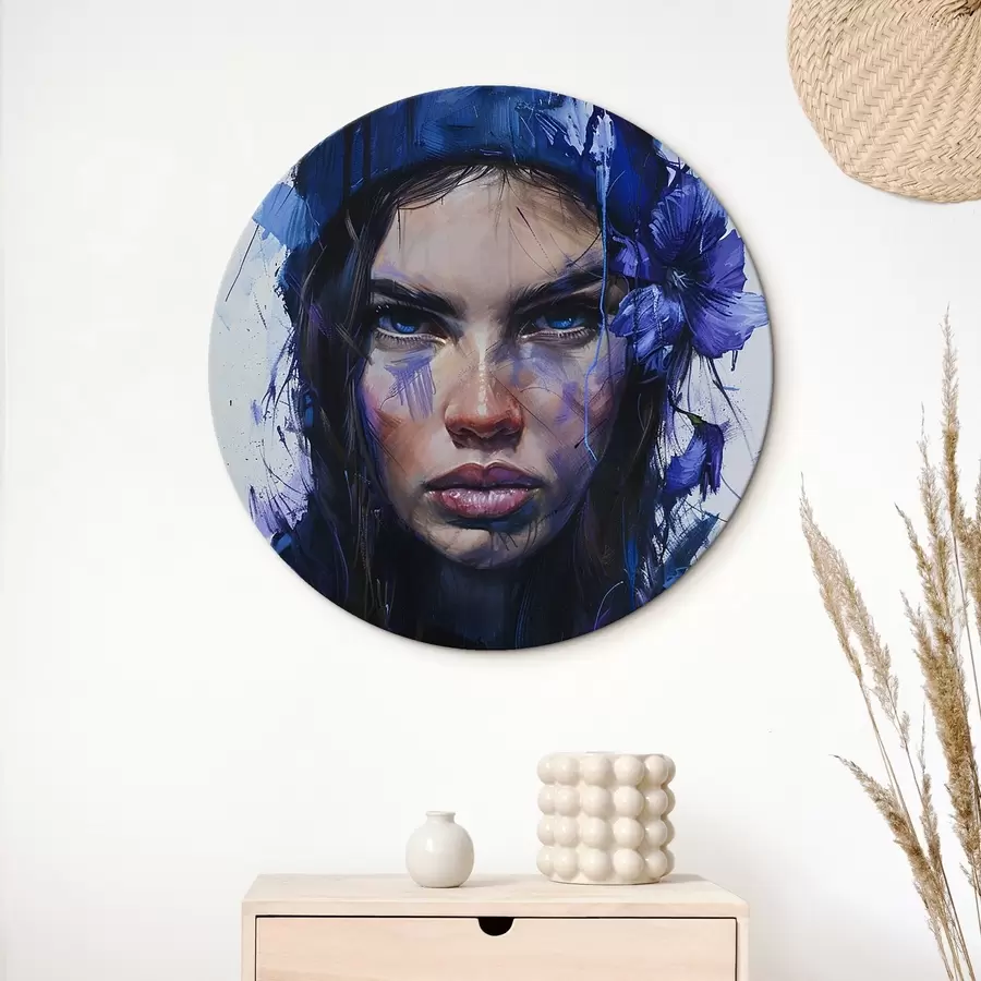 Wandbilder Porträt eines Mädchens im Aquarellstil r42086