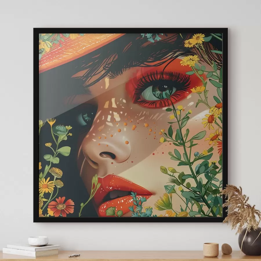 Fototapete Strahlender Blick eines Mädchens f42082