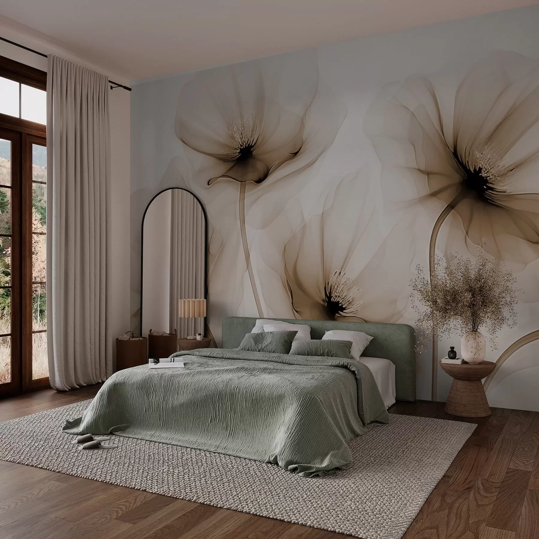 Fototapete Transparente Blumen w02696v1