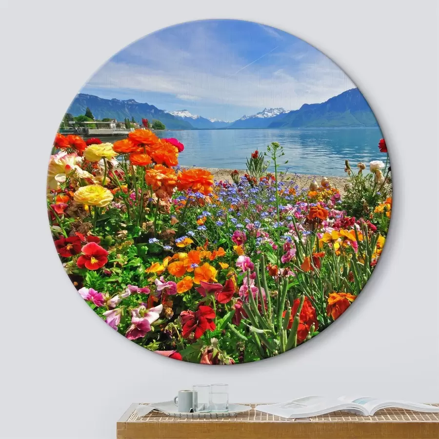 Wandbilder Wasser, Himmel und Blumen r00006