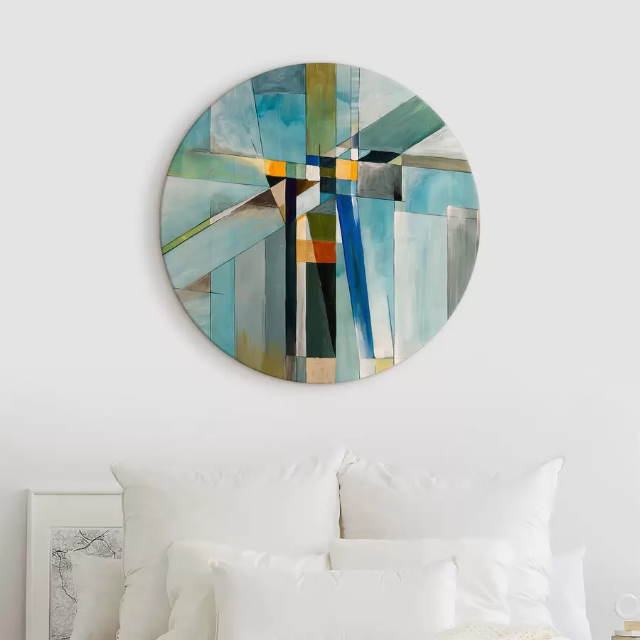 Wandbilder Farbe, Azur und Textilien r03060