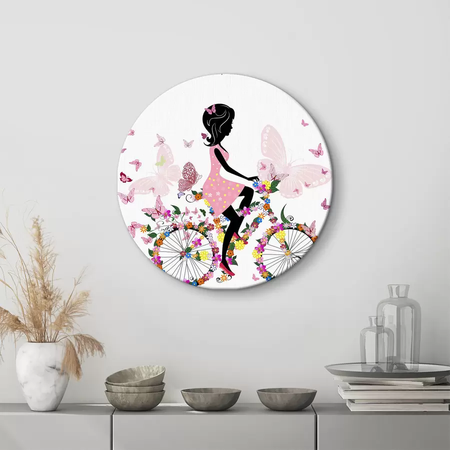 Wandbilder Fahrrad, Mensch in der Natur und Blume r08603