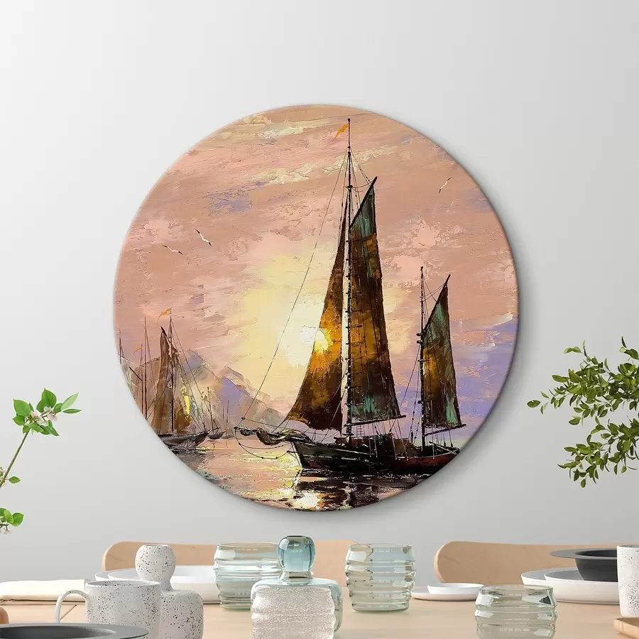 Wandbilder Wasser, Boot und Wolke r16670