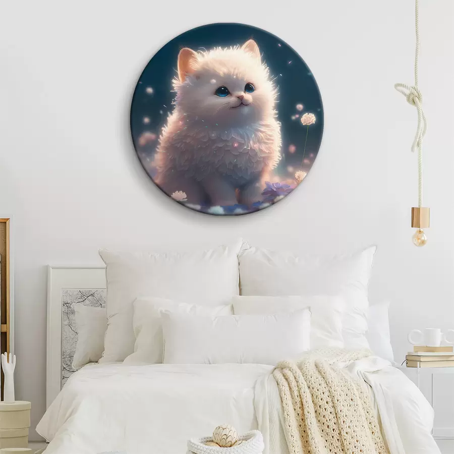 Wandbilder Kätzchen mit Blumen r31842