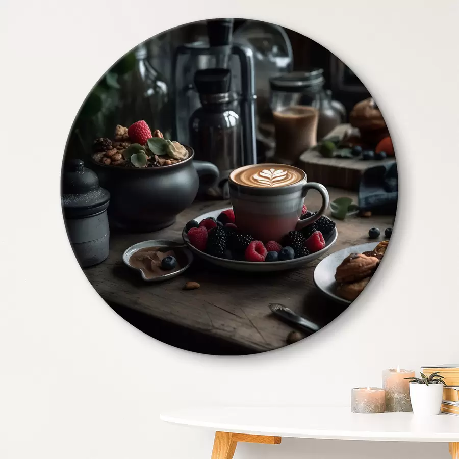 Wandbilder Gesundes Frühstück mit Cappuccino r32154