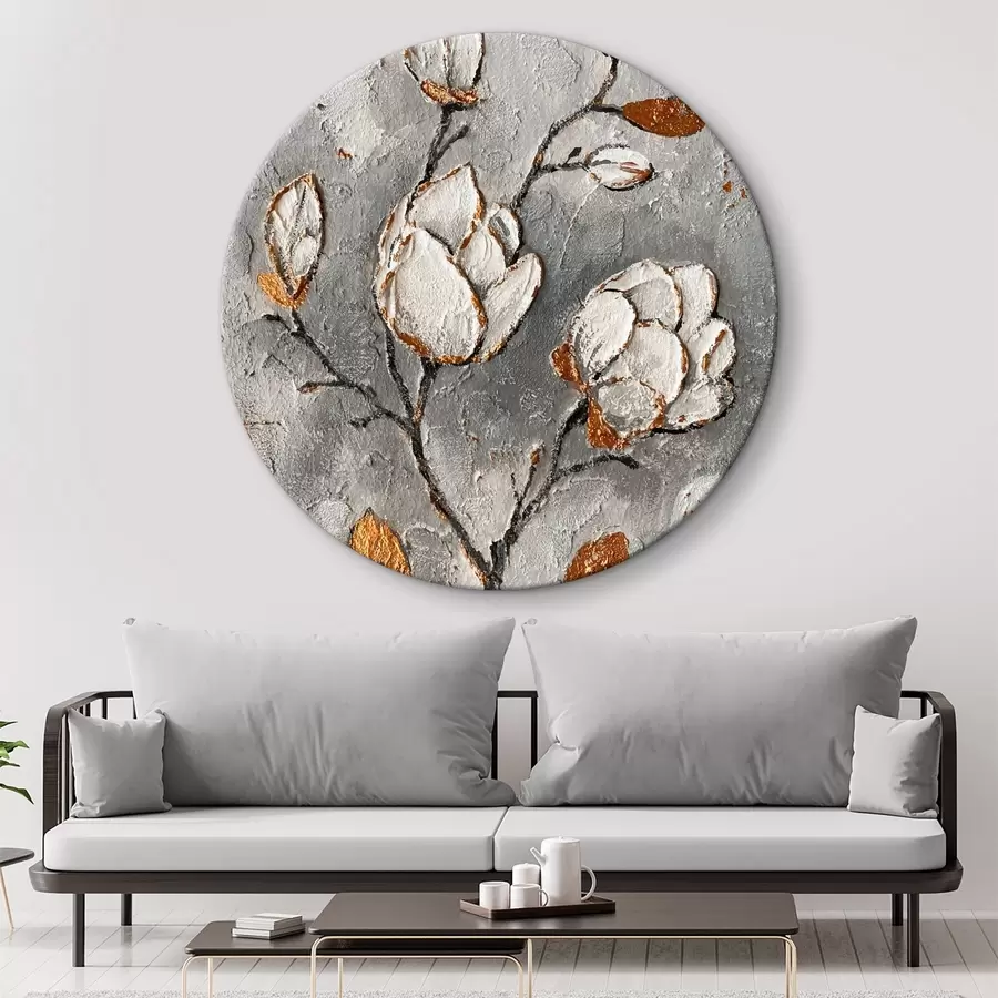 Wandbilder Magnolienblüten, Pinselmalerei mit Details r32513