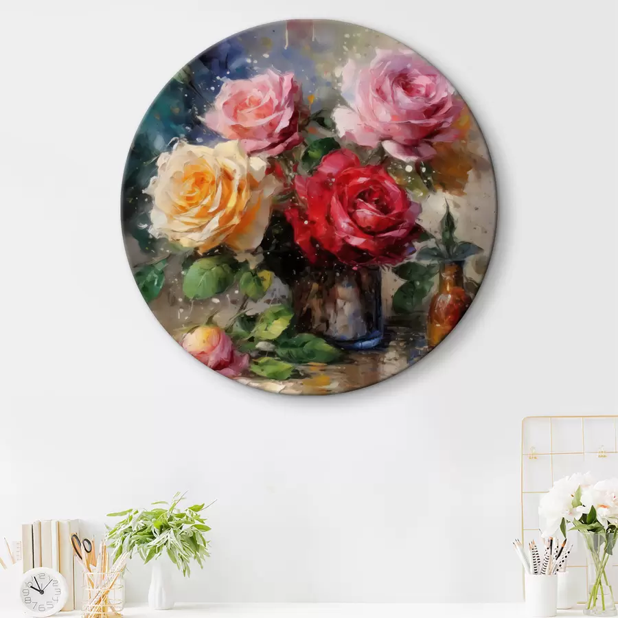 Wandbilder Blumenstrauß aus Rosen r32546