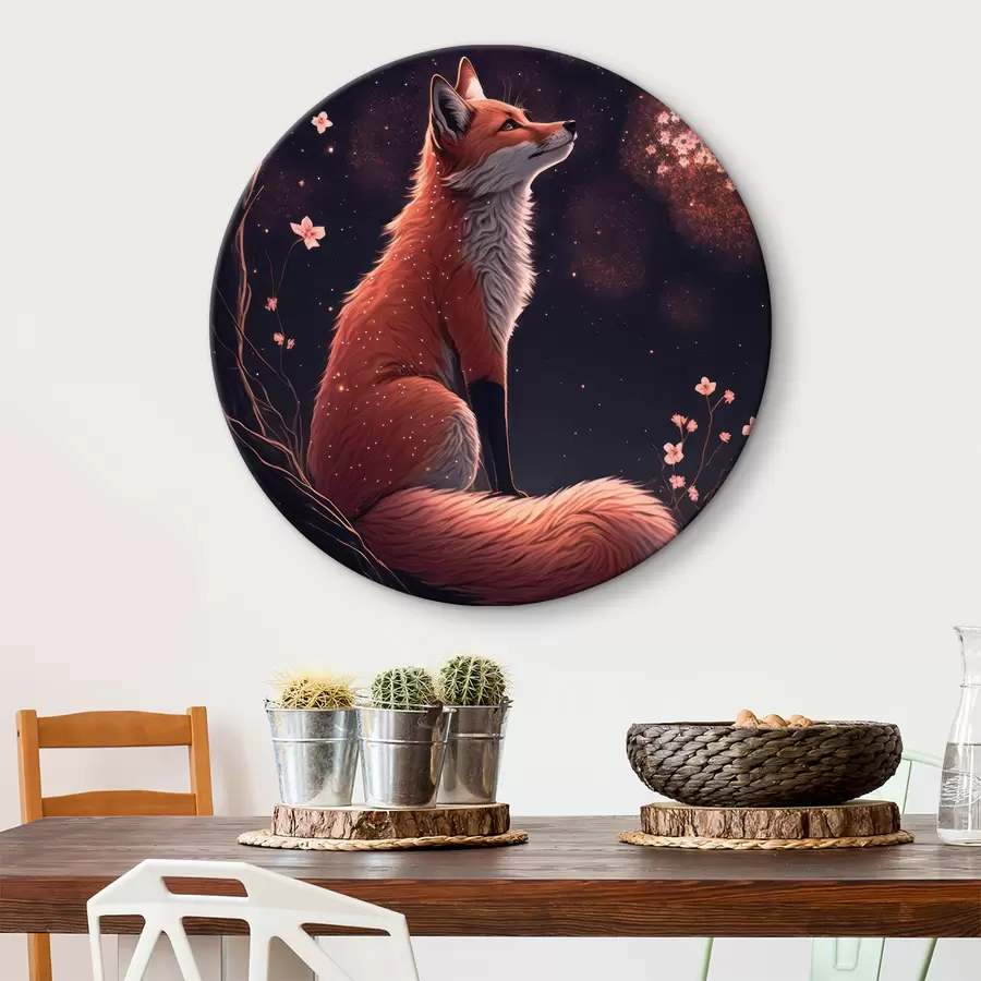 Wandbilder Fuchs mit Sakura r32547