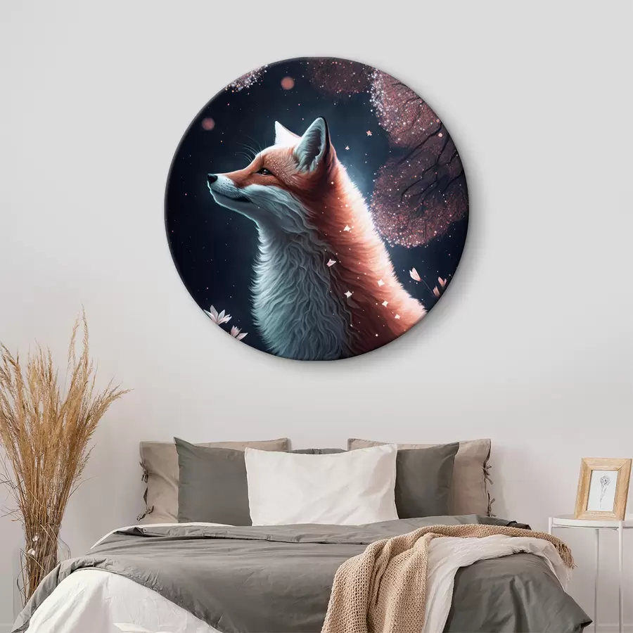 Wandbilder Fuchs mit Sakura r32548