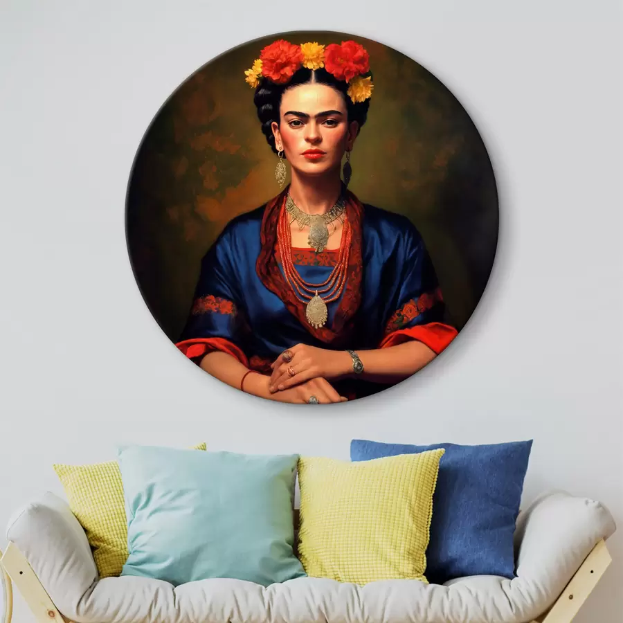 Wandbilder Frida Kahlo in einem blauen Kleid r32866