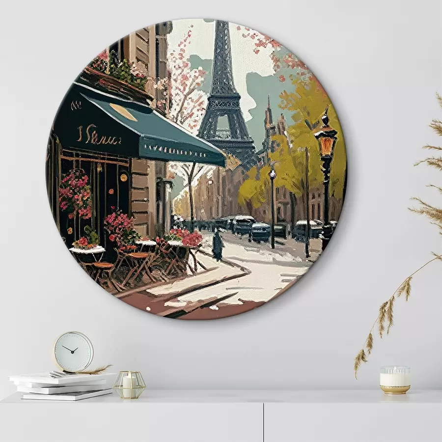 Wandbilder Cafe in Paris im handgezeichneten Stil r33523