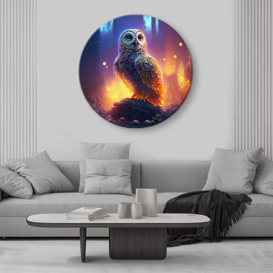 Wandbilder Eine wunderschöne Eule auf hellem Hintergrund r33527