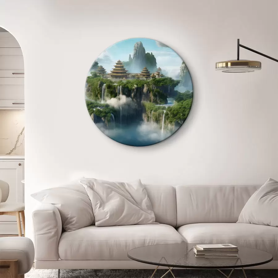 Wandbilder Eine ungewöhnliche Insel in den Wolken r33543