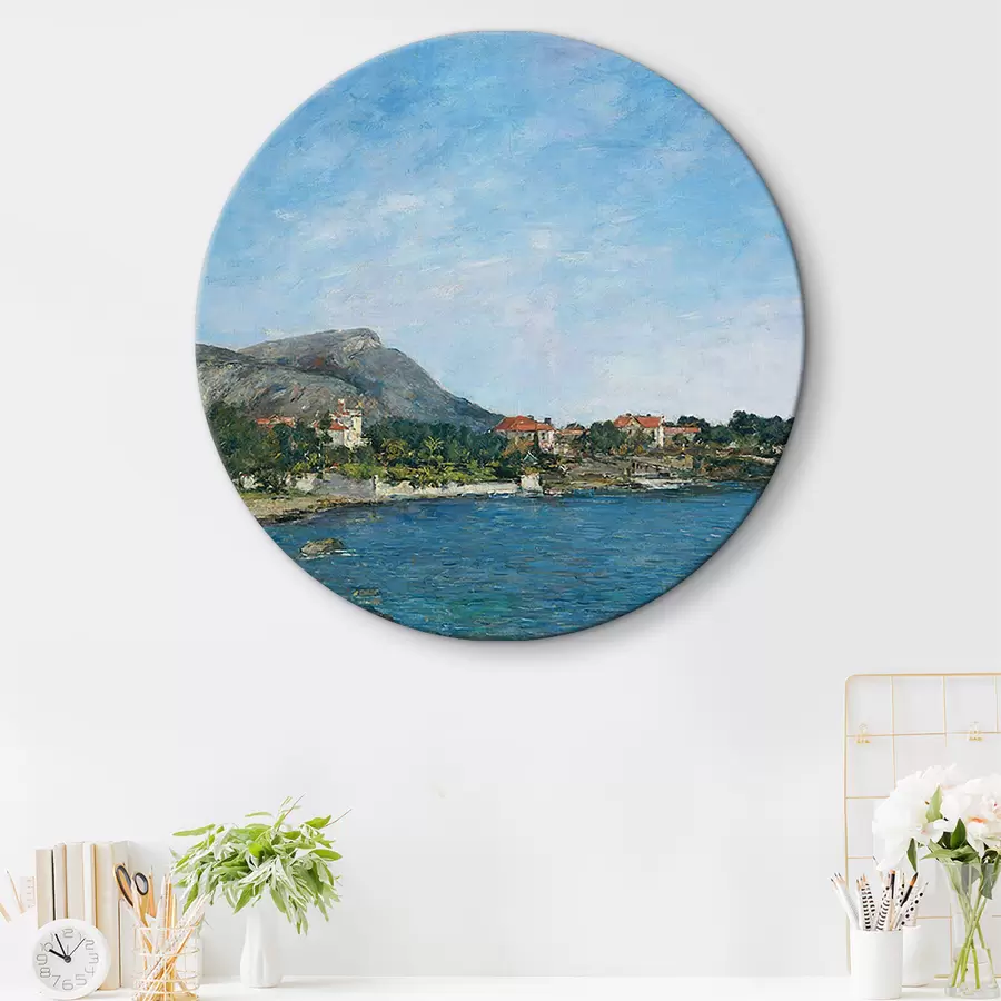 Wandbilder Gemälde des französischen Impressionisten Eugène Boudin, Beaulieu: Die Bucht von Fourmy, 1892 r33707