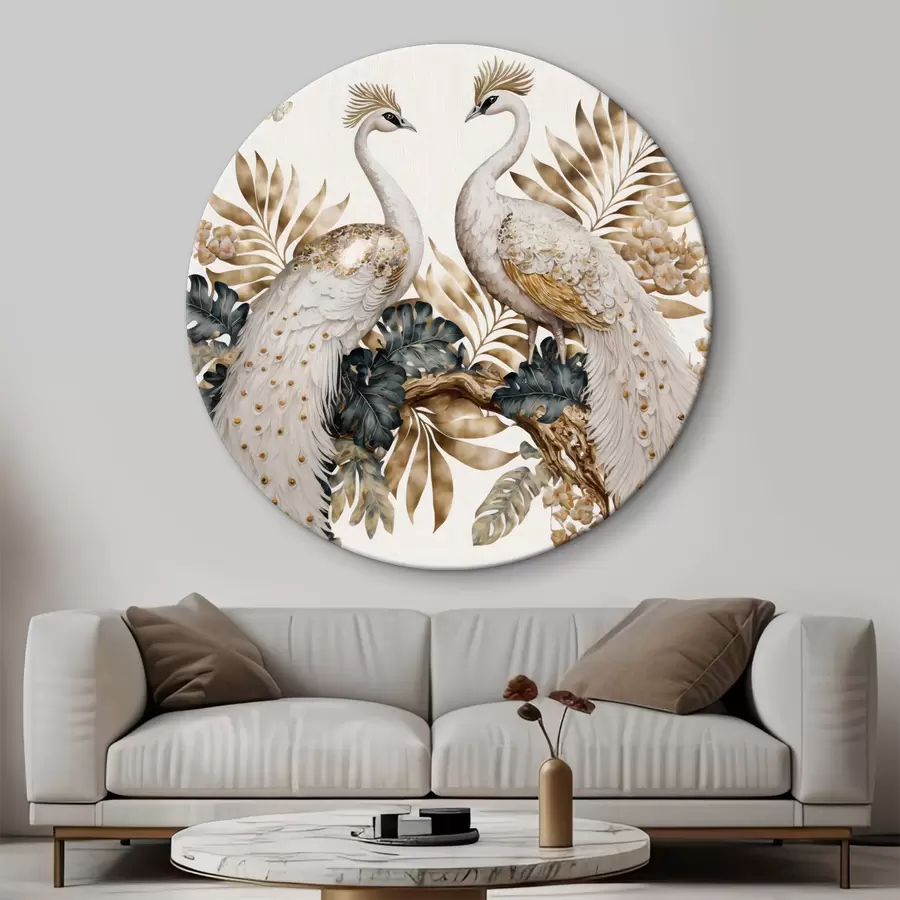 Wandbilder zwei weiße Pfaue r33942