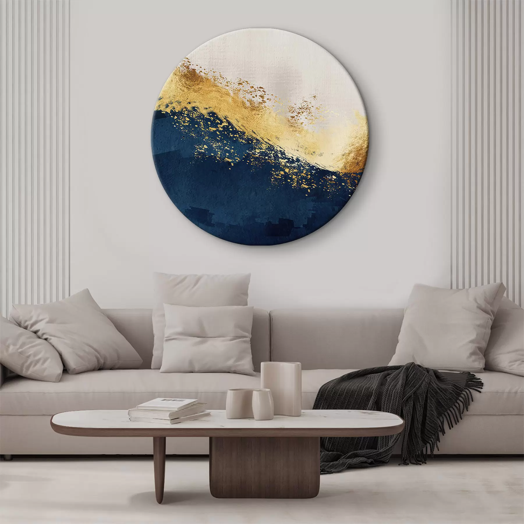 Wandbilder Weiß und Blau r34212