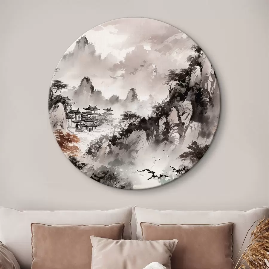 Wandbilder Chinesische Landschaft mit Bergen r34628